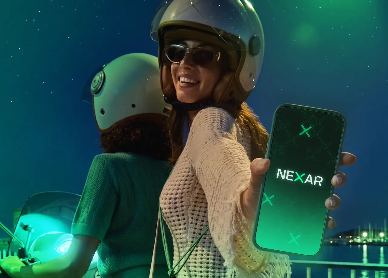 NEXAR physical debit card and packaging design